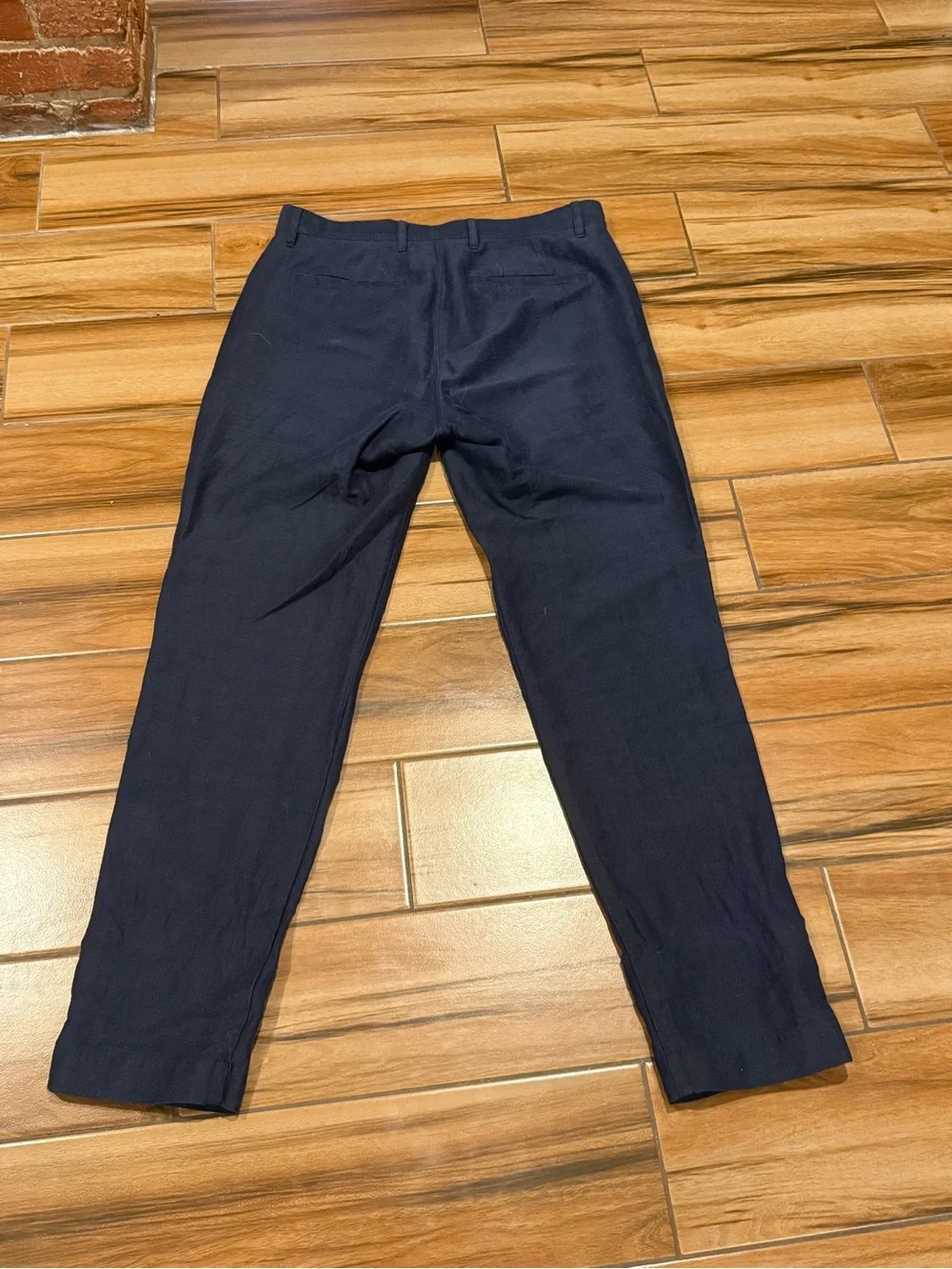 Outlier Injected Linen Navy Pants